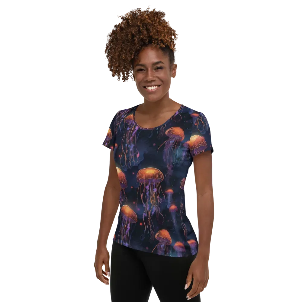 Luminous Undertow on Women's Athletic T-Shirt — Left