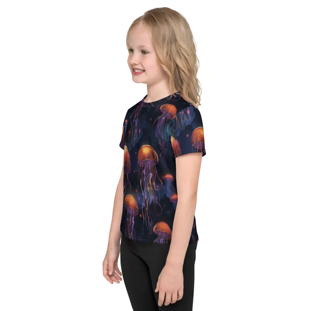 Luminous Undertow on Kids Crew Neck T-Shirt — Left