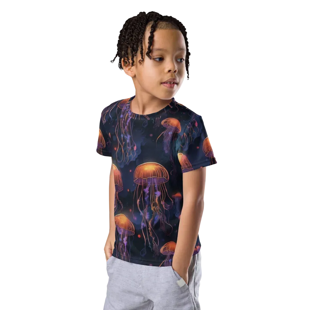 Luminous Undertow on Kids Crew Neck T-Shirt — Left Front