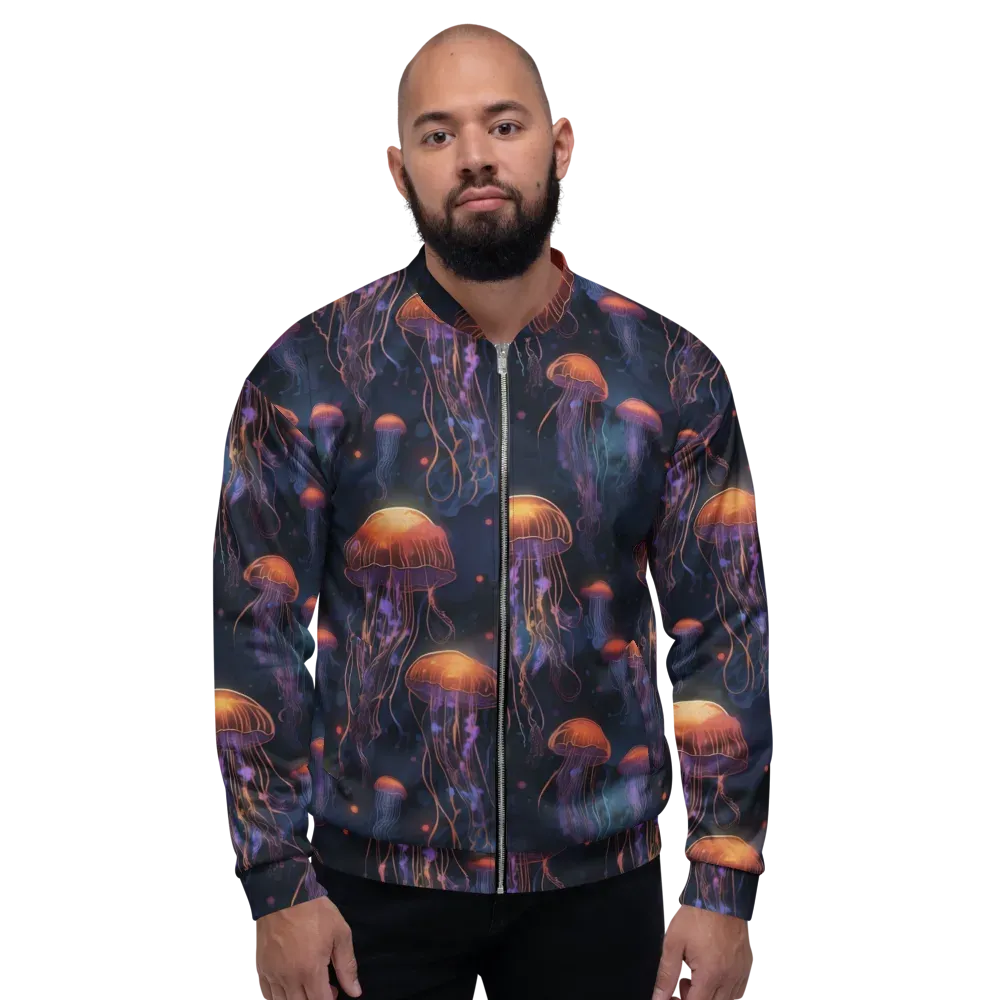 Luminous Undertow on Bomber Jacket — Front
