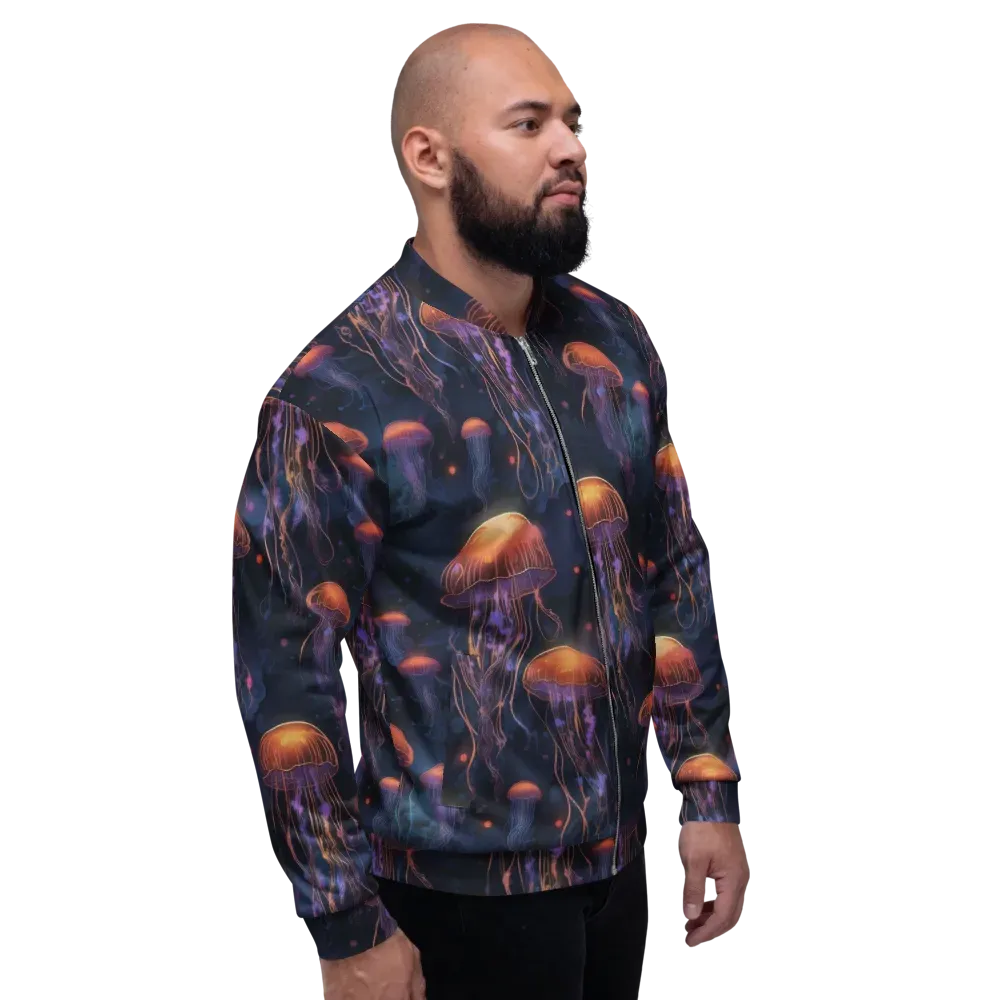 Luminous Undertow on Bomber Jacket — Right