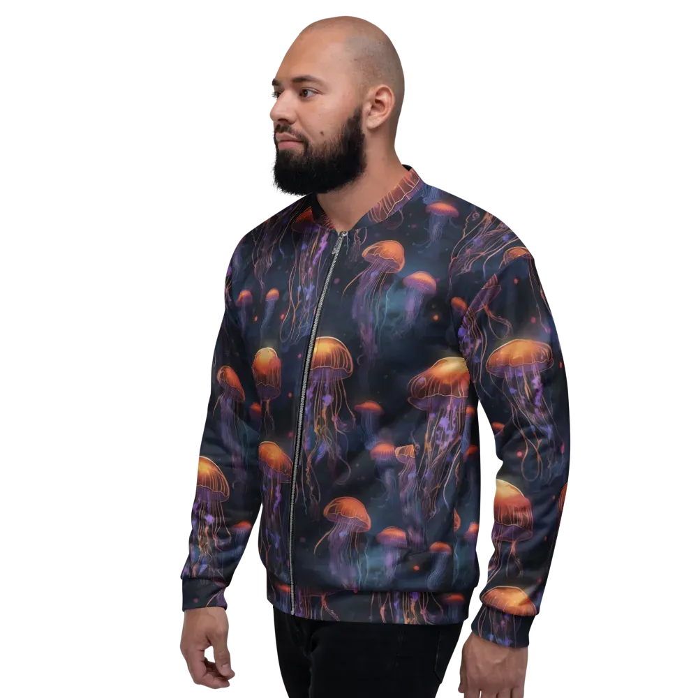 Luminous Undertow on Bomber Jacket — Left