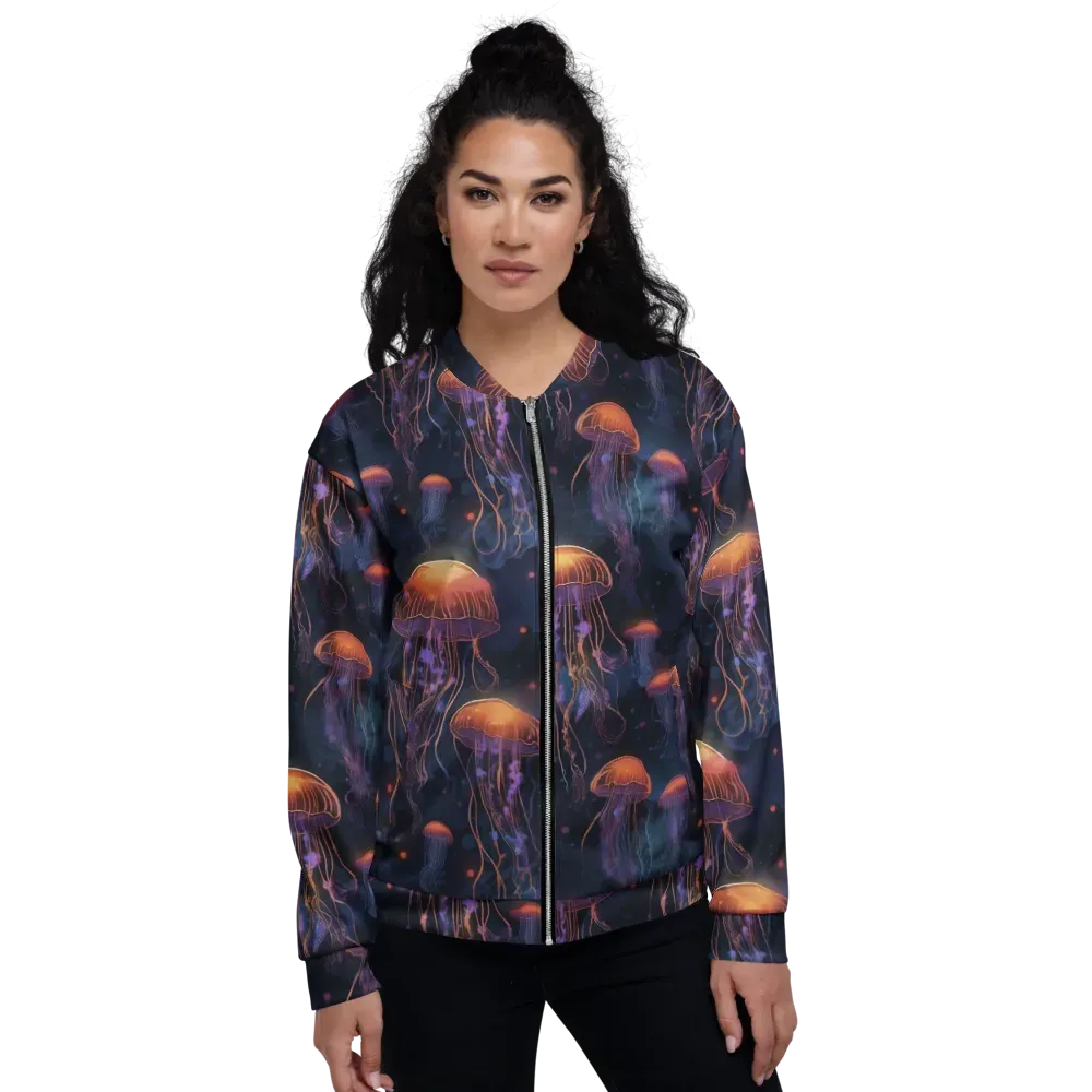 Luminous Undertow on Bomber Jacket — Front