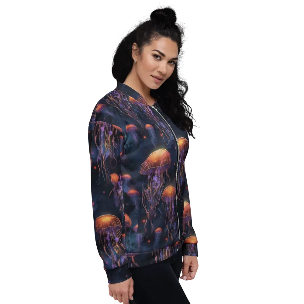 Luminous Undertow on Bomber Jacket — Right
