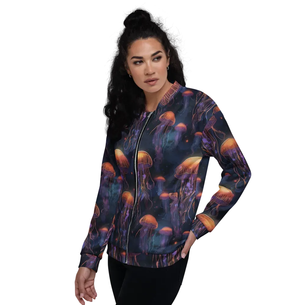 Luminous Undertow on Bomber Jacket — Left