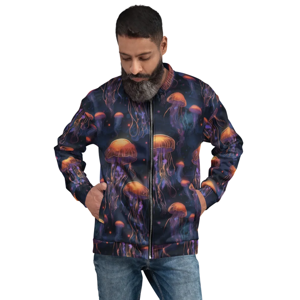 Luminous Undertow on Bomber Jacket — Front