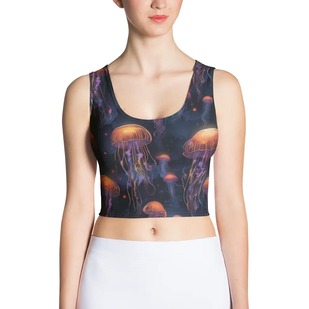 Luminous Undertow on Crop Top — Front