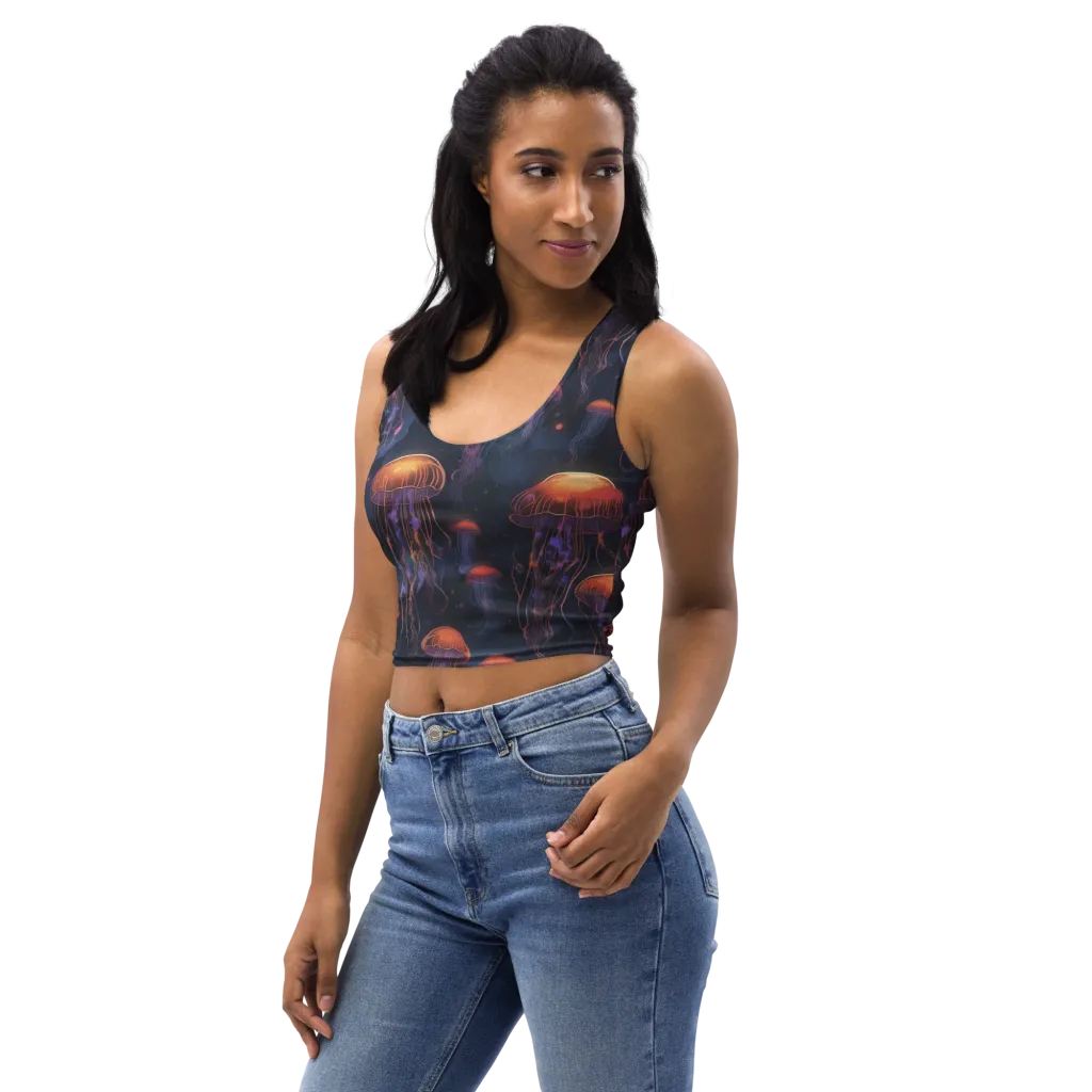 Luminous Undertow on Crop Top — Left Front