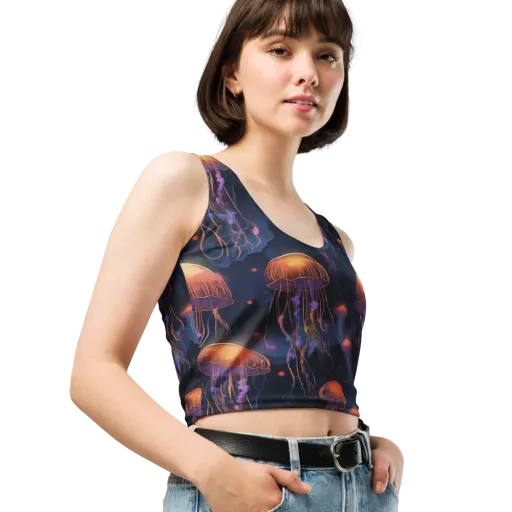 Luminous Undertow on a Crop Top
