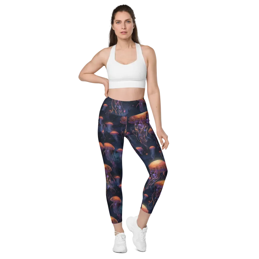 Luminous Undertow on Leggings with Pockets — Front