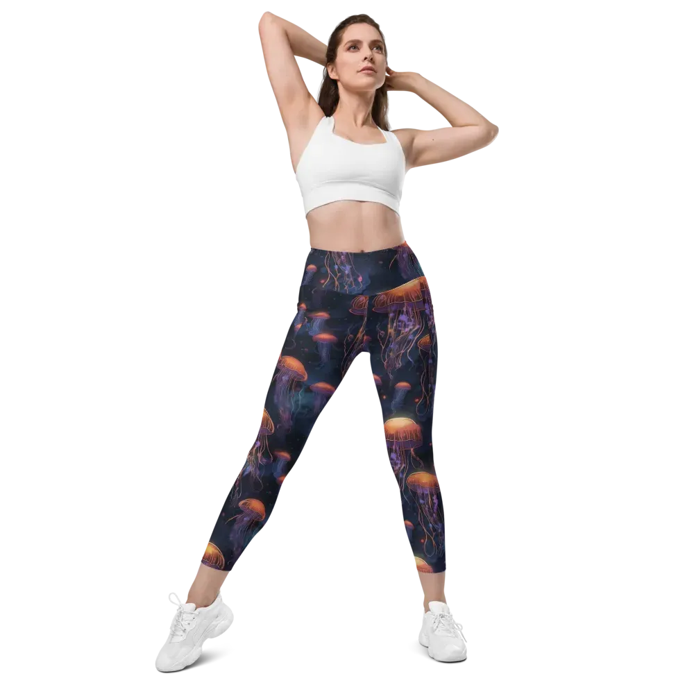 Luminous Undertow on Leggings with Pockets — Front