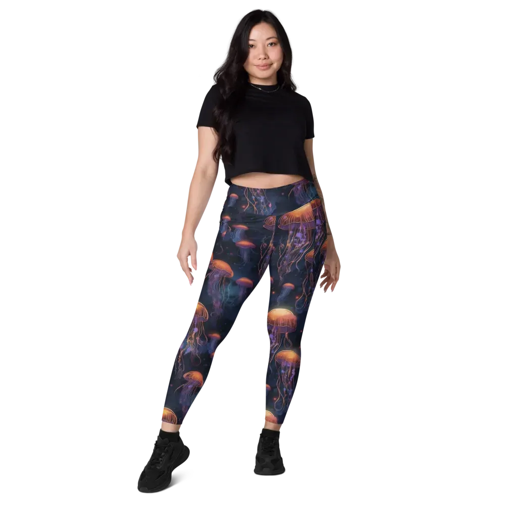 Luminous Undertow on Leggings with Pockets — Front