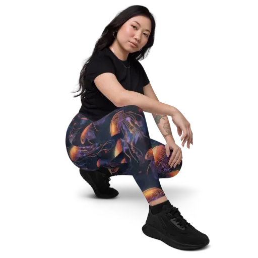 Luminous Undertow on a Leggings with Pockets