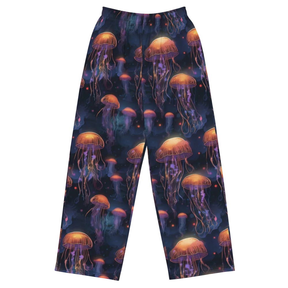 Luminous Undertow on Wide-Leg Pants — Front