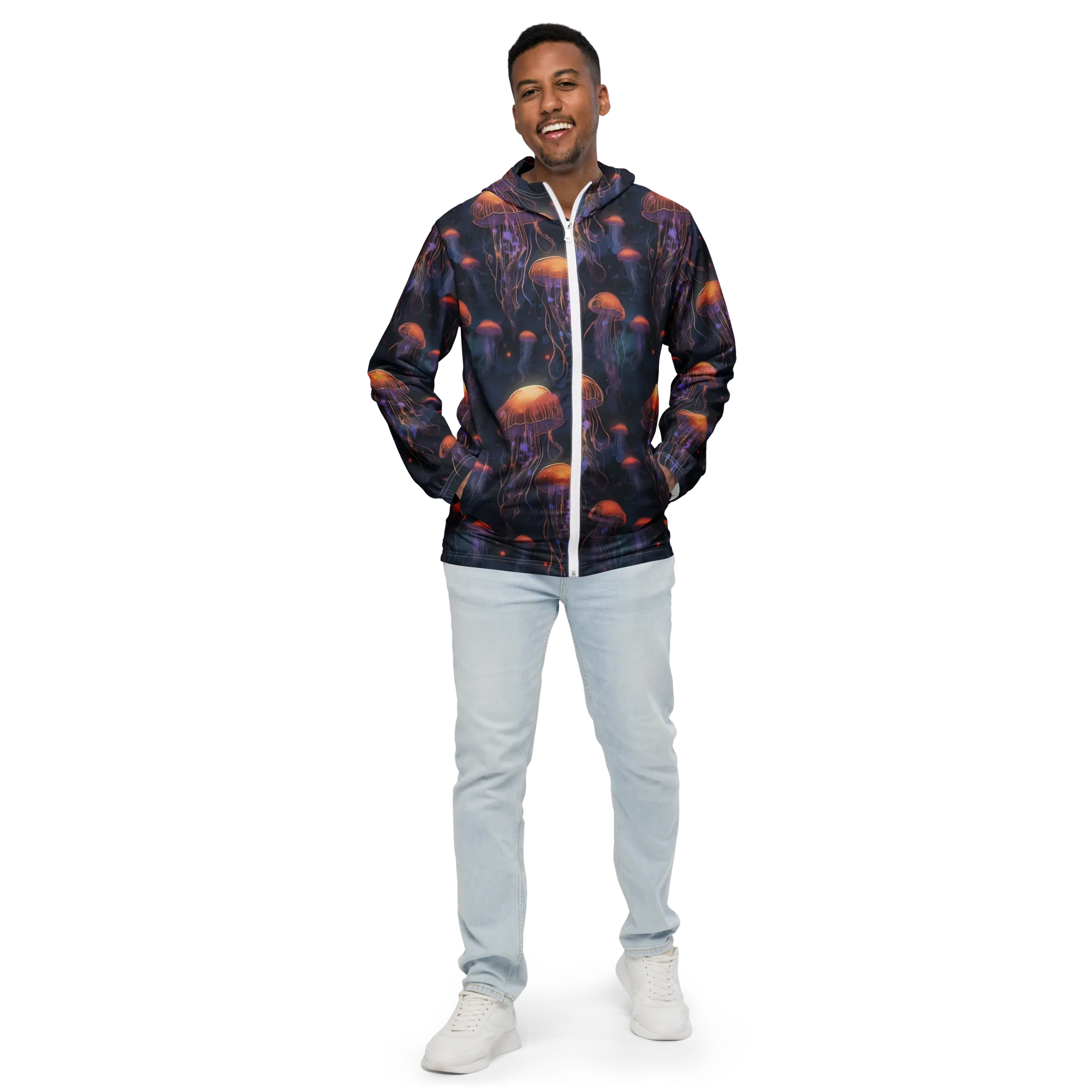 Luminous Undertow on Men's Windbreaker — Front