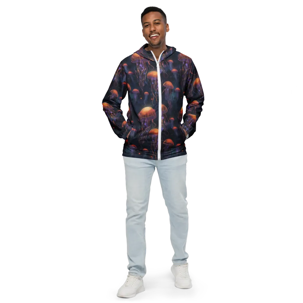 Luminous Undertow on Men's Windbreaker — Front