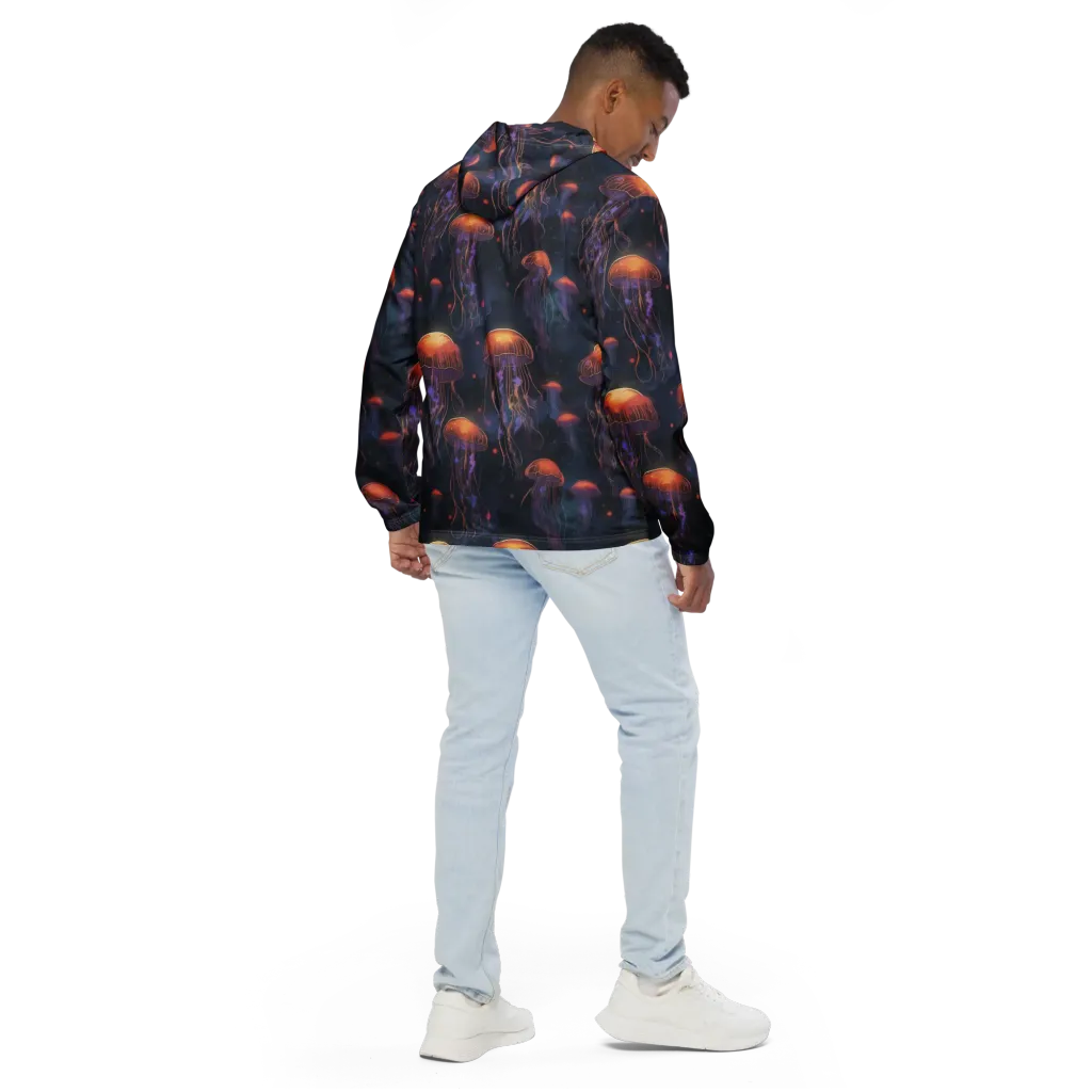 Luminous Undertow on Men's Windbreaker — Back