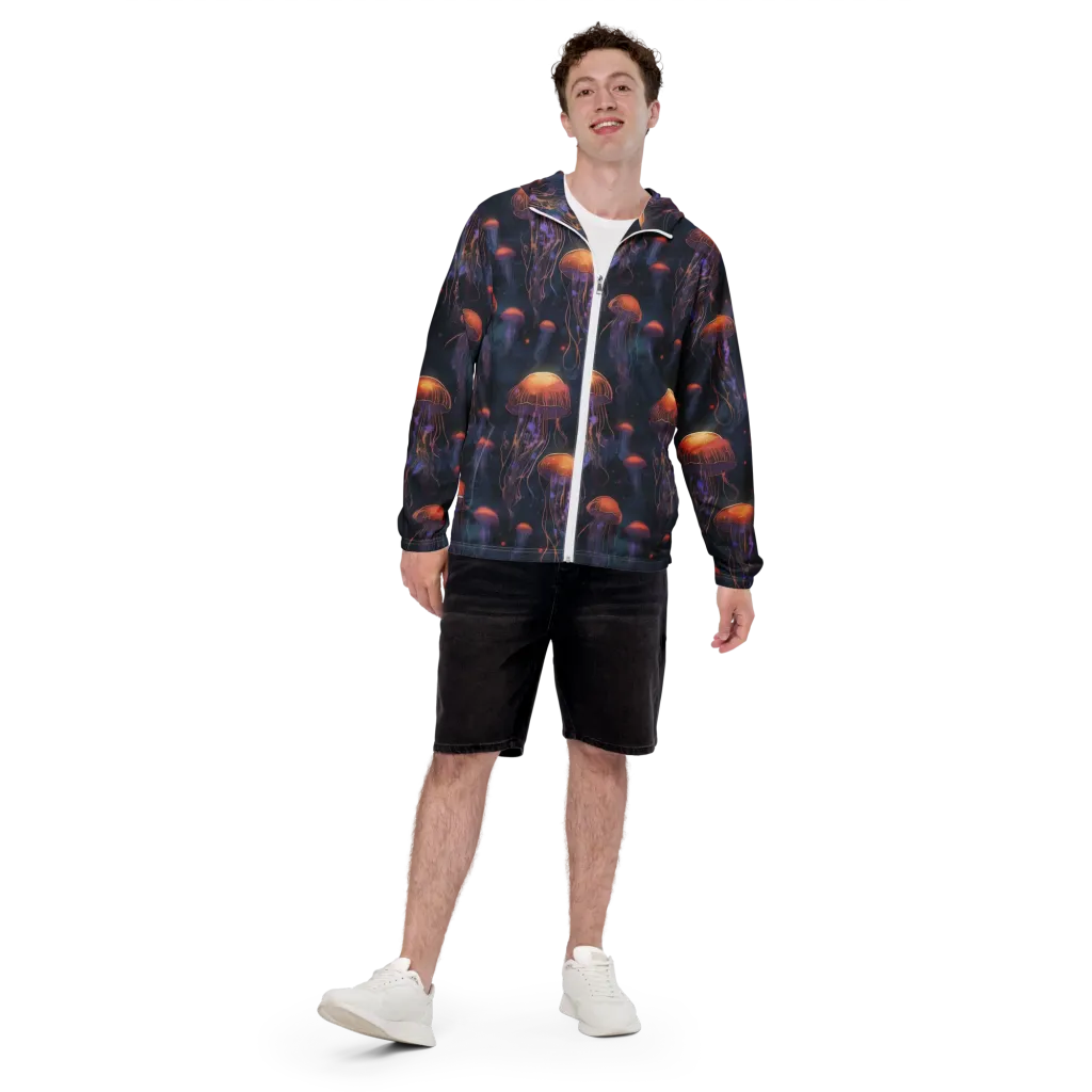 Luminous Undertow on Men's Windbreaker — Front