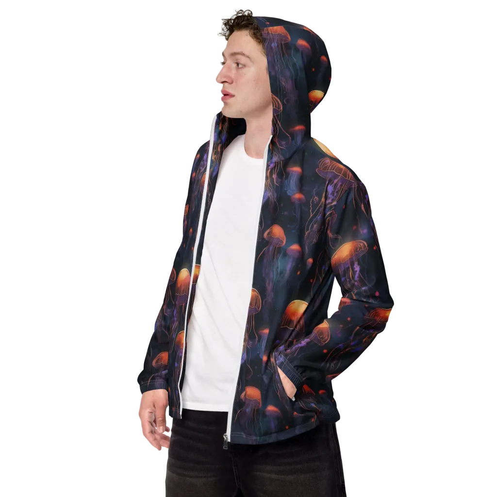 Luminous Undertow on Men's Windbreaker — Left Front