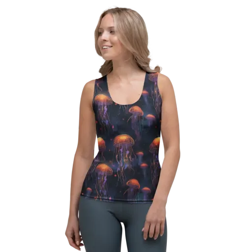 Luminous Undertow on a Women's Tank Top