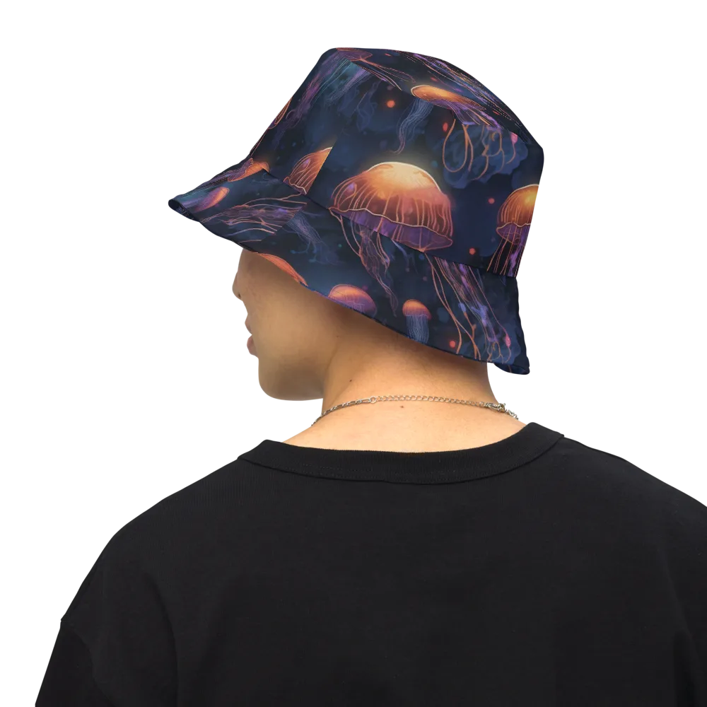 Luminous Undertow on Reversible Bucket Hat — Back Inside
