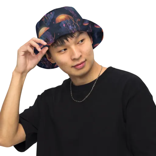 Luminous Undertow on a Reversible Bucket Hat