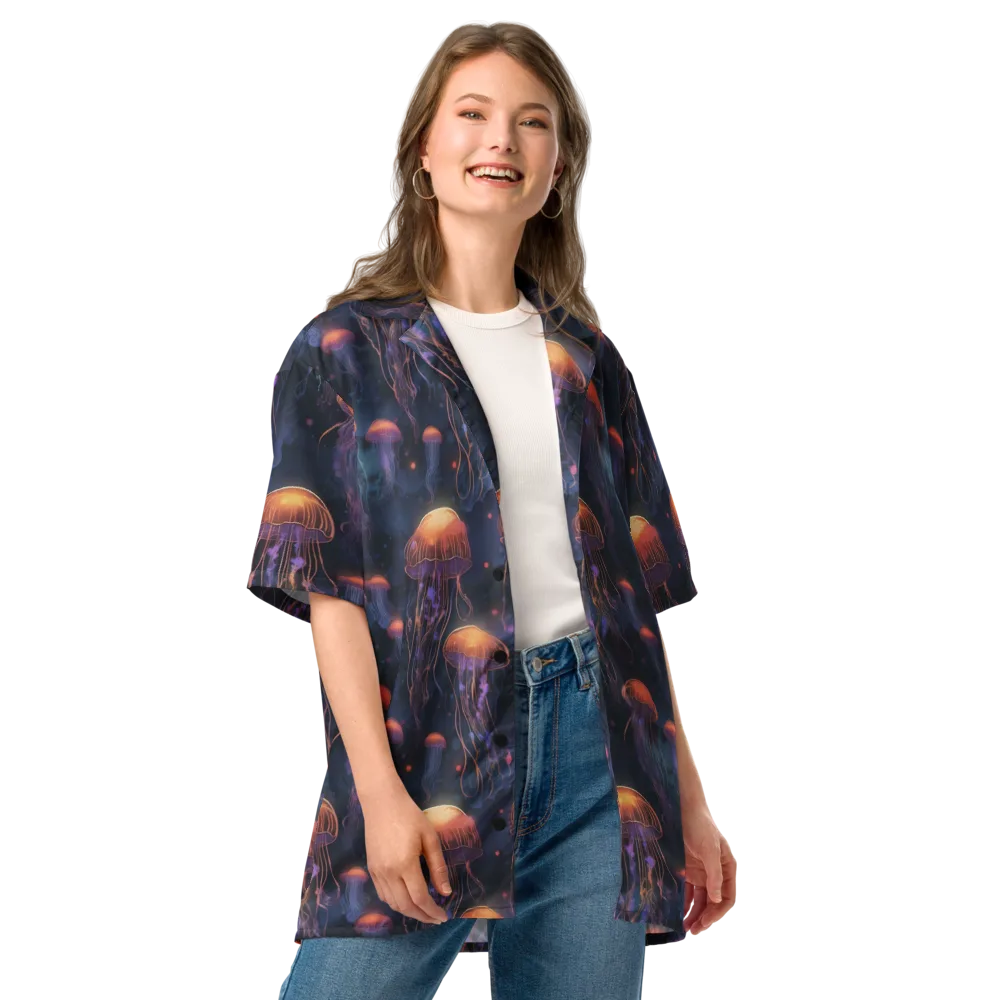 Luminous Undertow on Button Shirt — Front