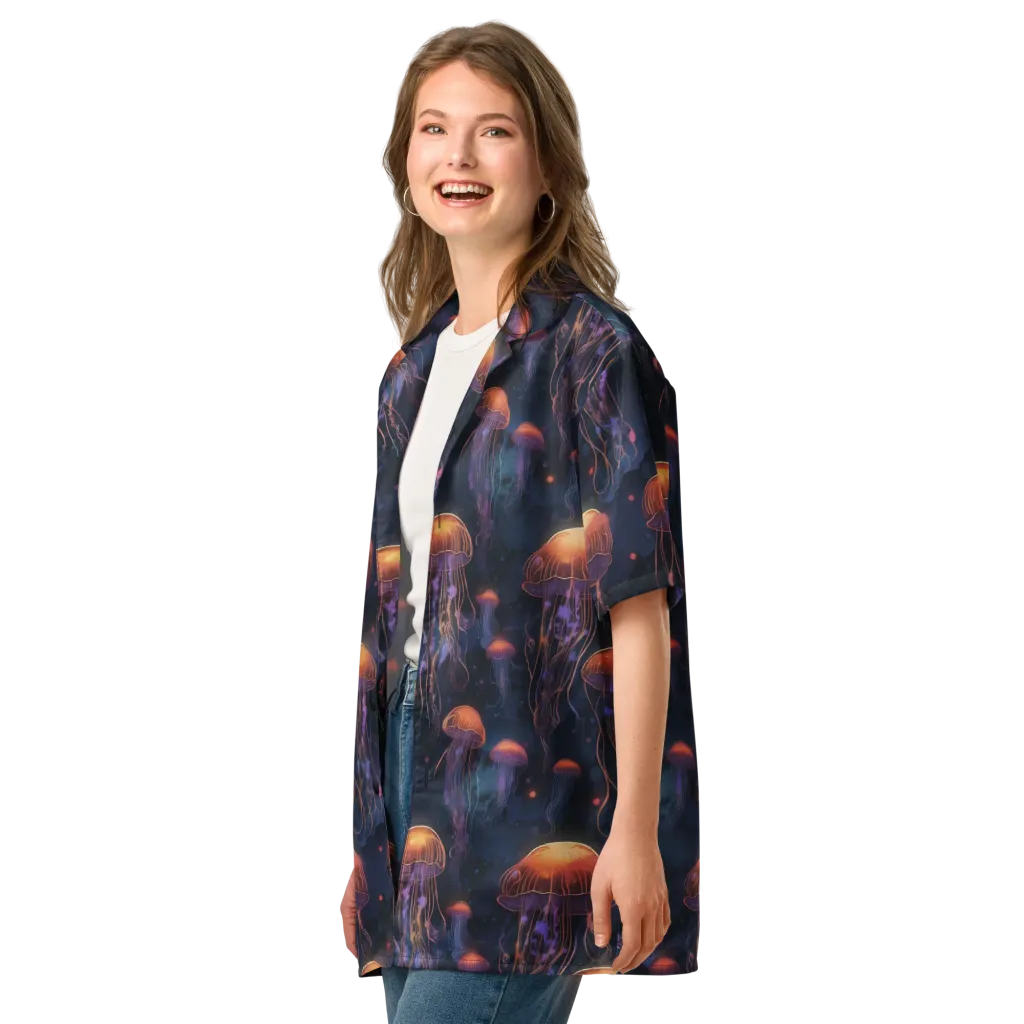 Luminous Undertow on Button Shirt — Left Front