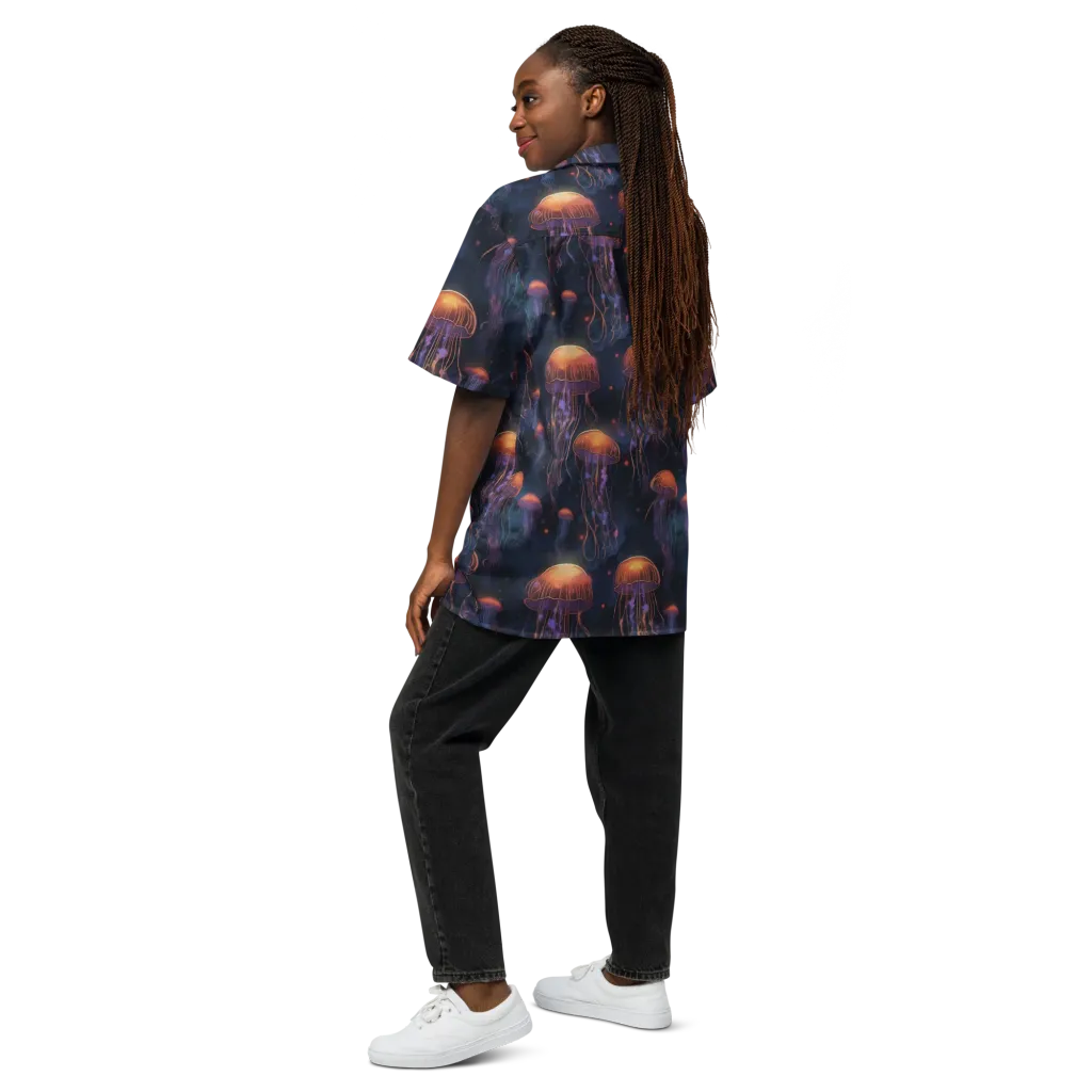 Luminous Undertow on Button Shirt — Back