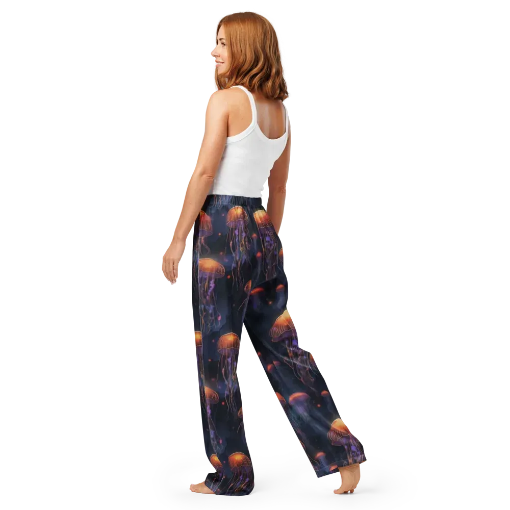 Luminous Undertow on Women's Pajama Pants — Back