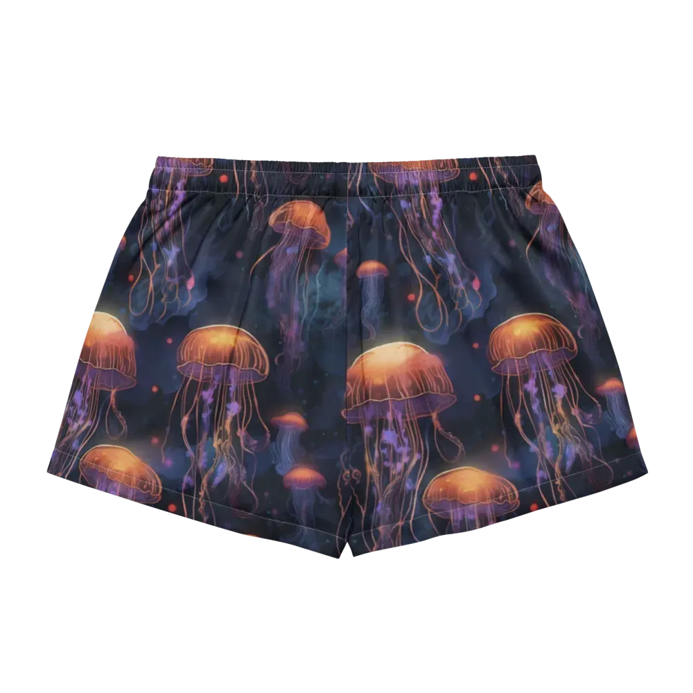 Luminous Undertow on Women's Pajama Shorts — Back