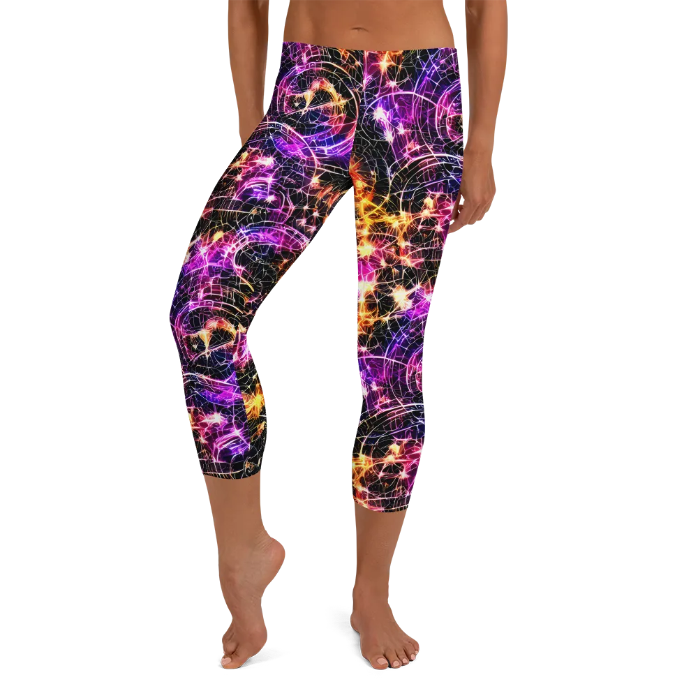 Ember Network on Capri Leggings — Front