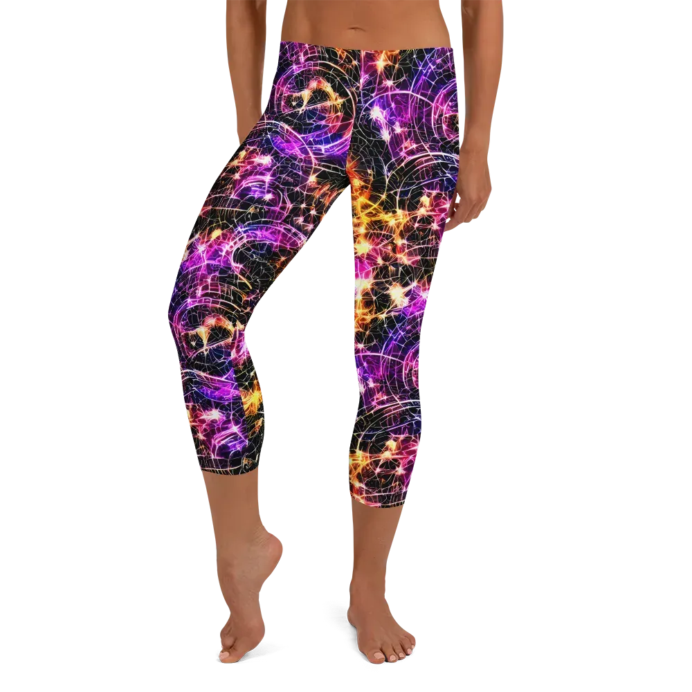 Ember Network on Capri Leggings — Front