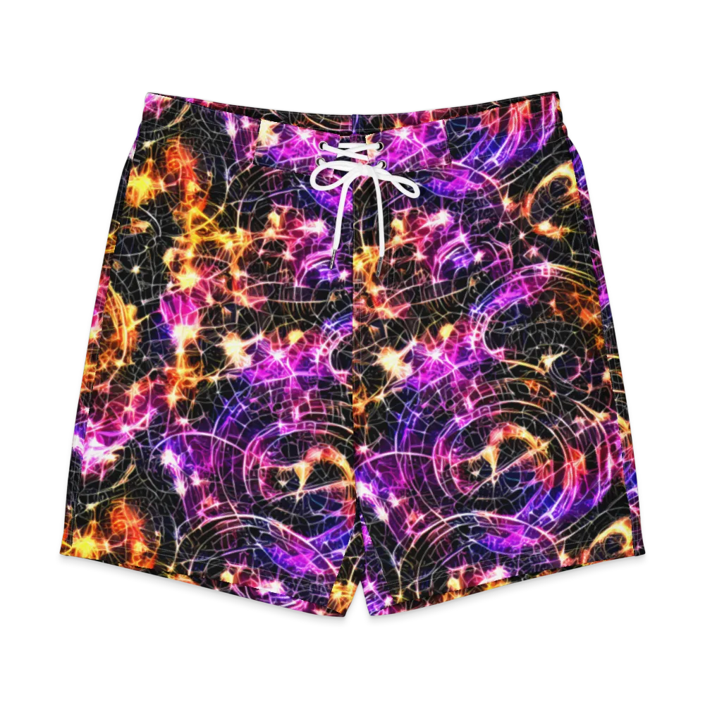 Ember Network on Men's Board Shorts — Front