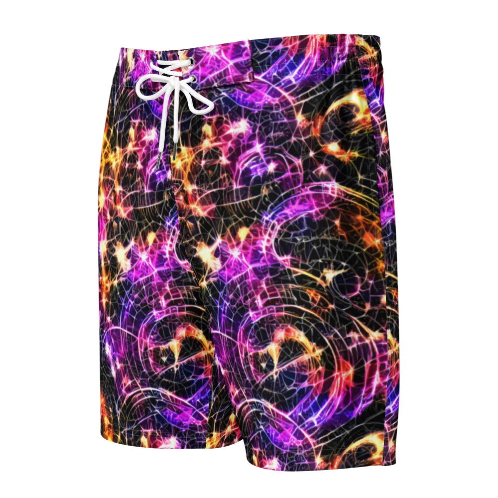 Ember Network on Men's Board Shorts — Front