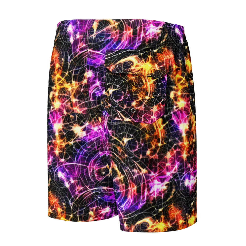 Ember Network on Men's Board Shorts — Back