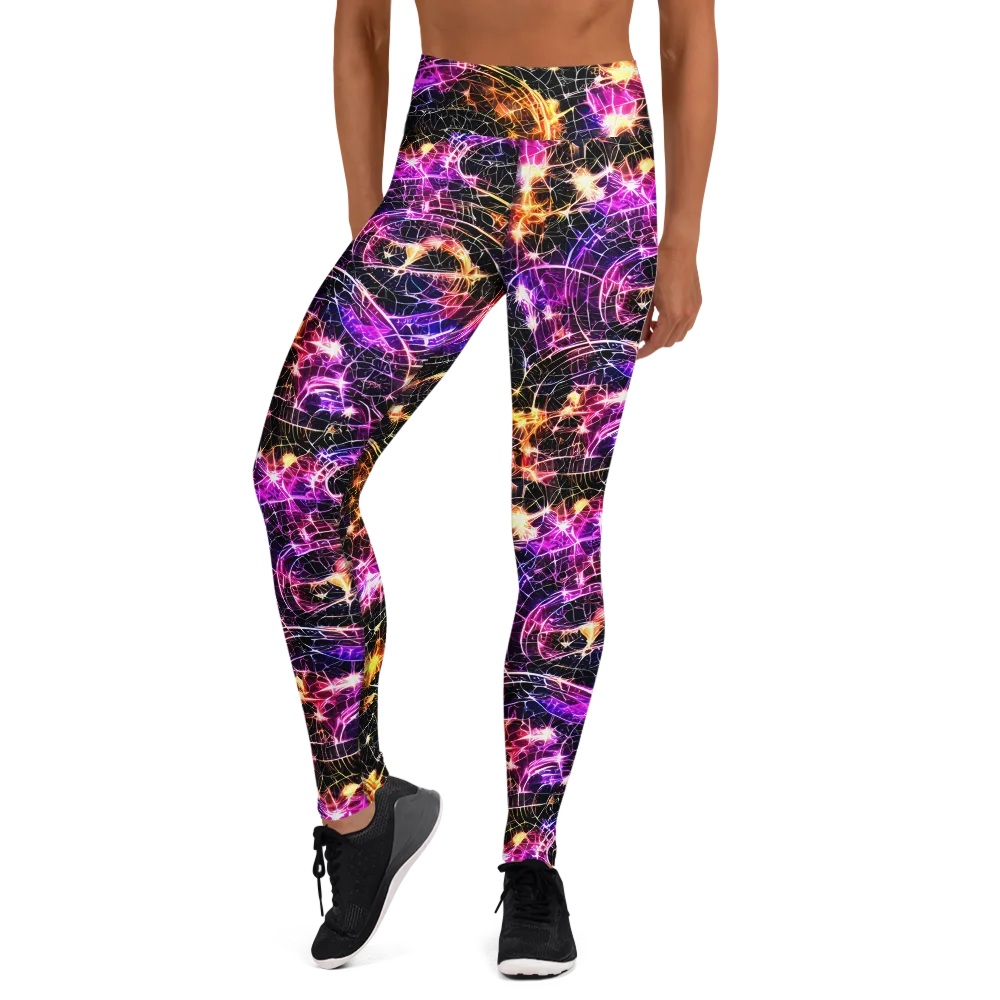 Ember Network on Yoga Leggings — Front