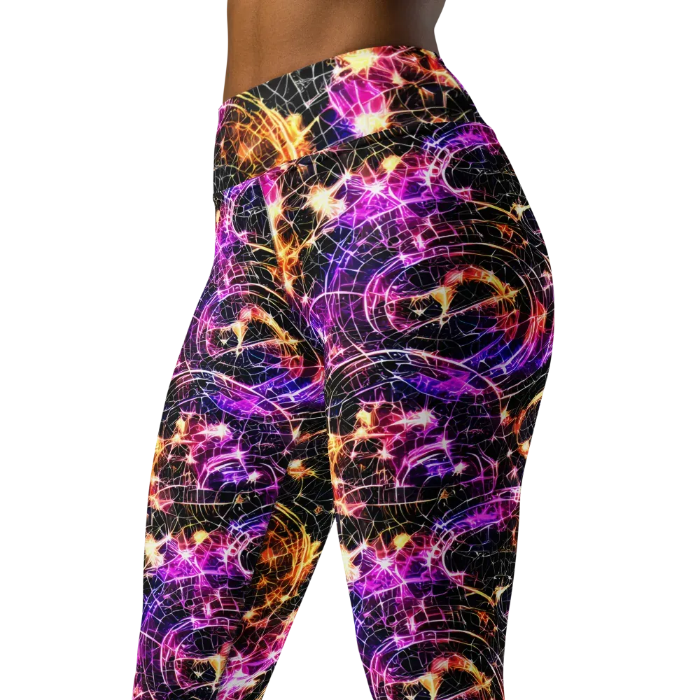 Ember Network on Yoga Leggings — Left Front