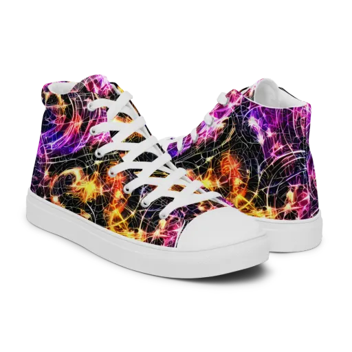 Ember Network on a Men's High Top Canvas Shoes