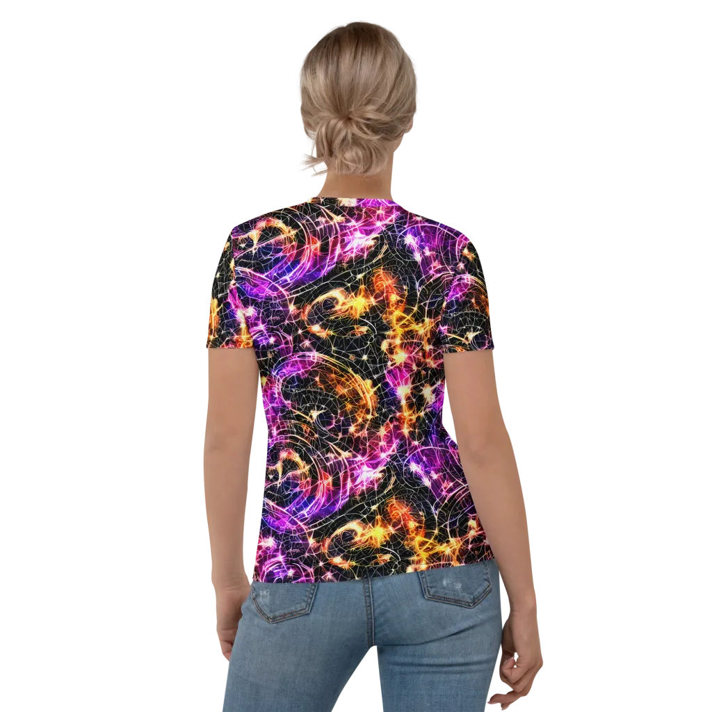 Ember Network on Women's Crew Neck T-Shirt — Back