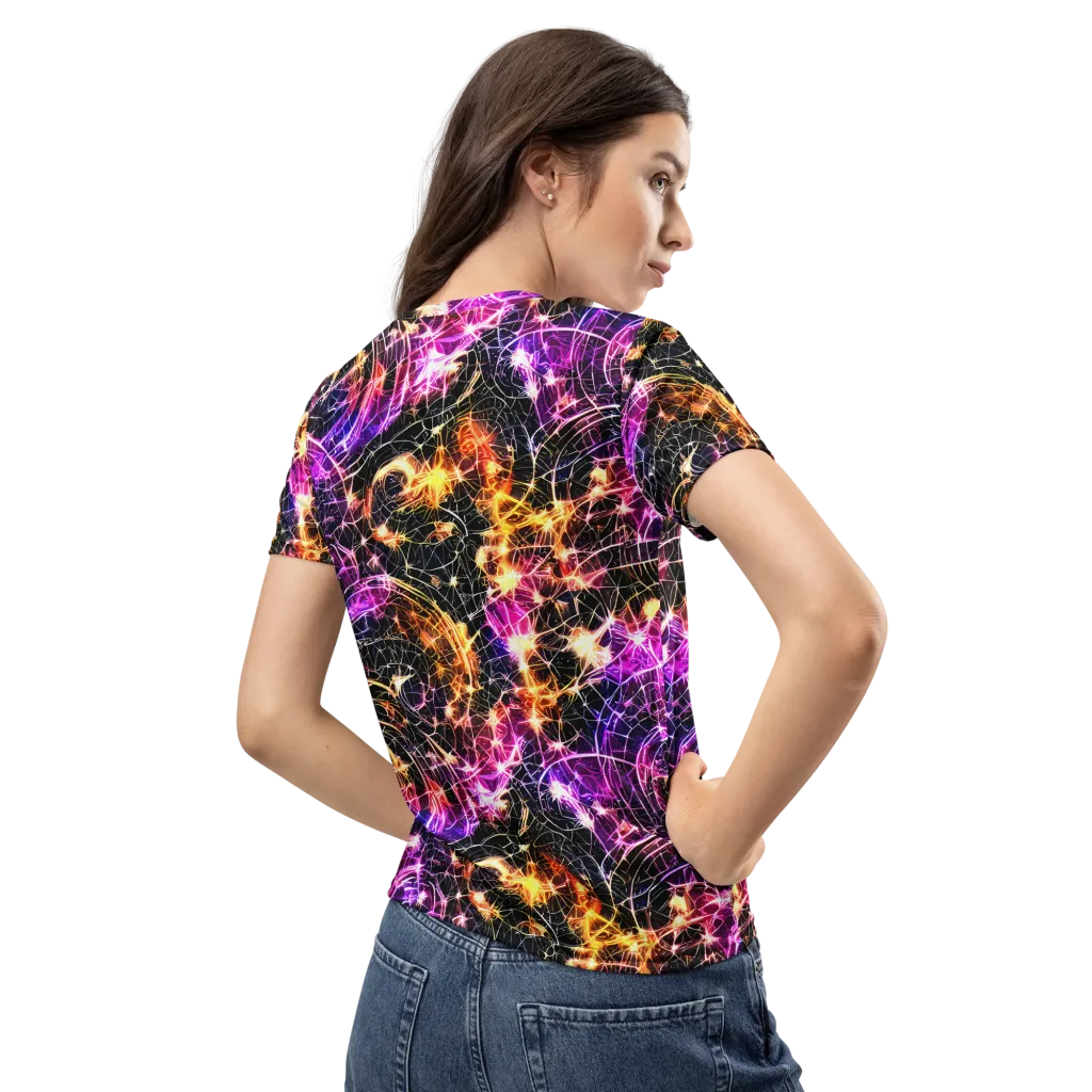 Ember Network on Women's Crew Neck T-Shirt — Back