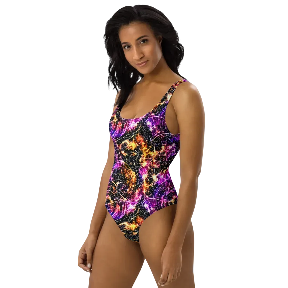 Ember Network on One-Piece Swimsuit — Left