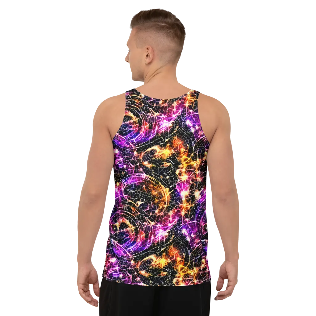 Ember Network on Men's Tank Top — Back