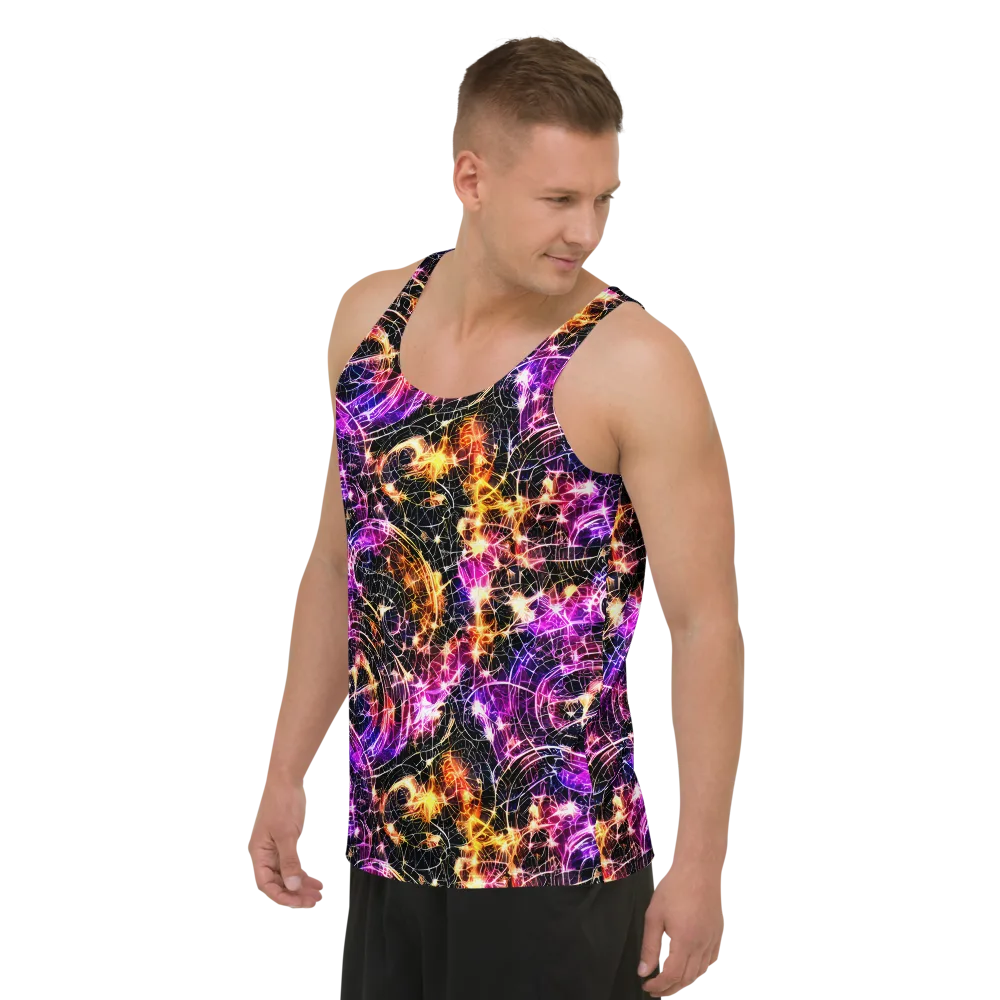 Ember Network on Men's Tank Top — Left Front