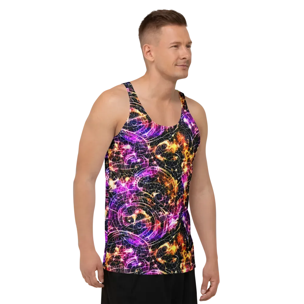 Ember Network on Men's Tank Top — Right Front