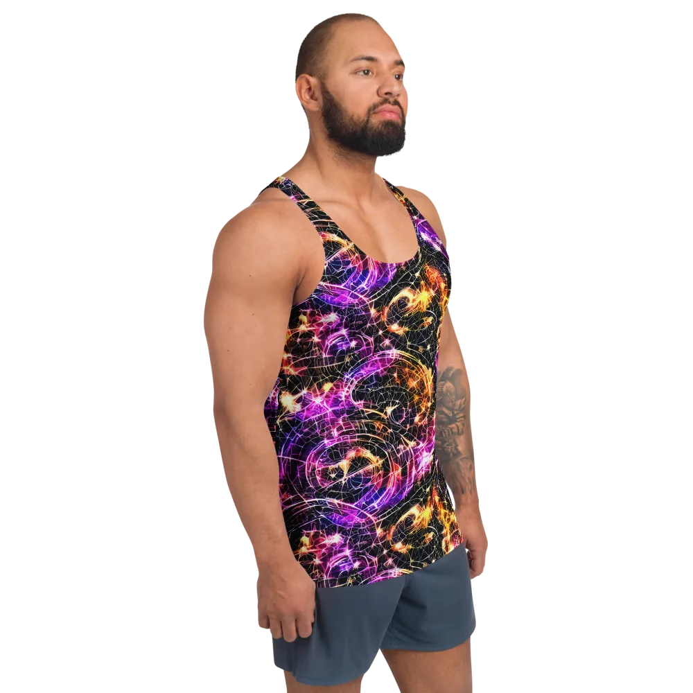 Ember Network on Men's Tank Top — Right Front