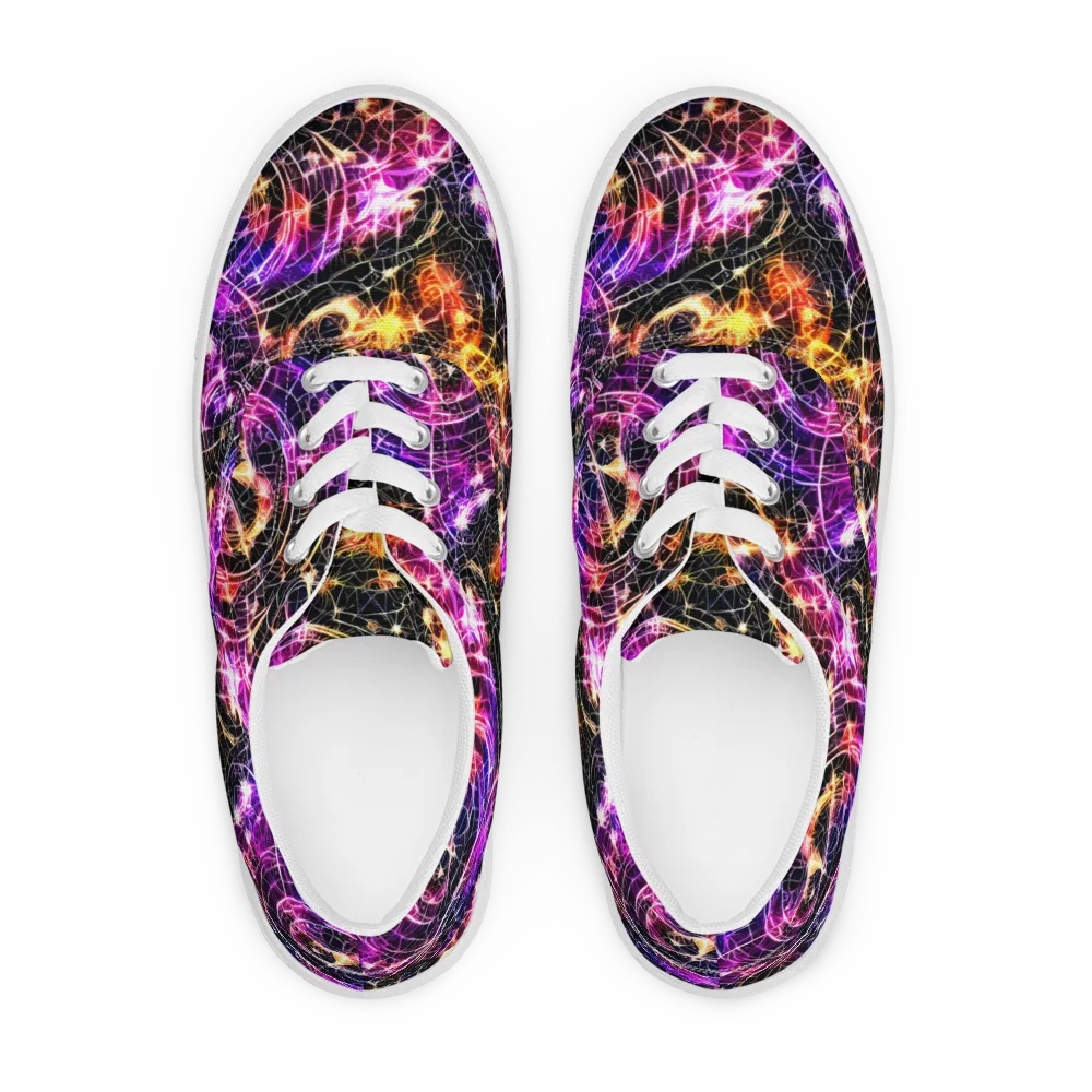 Ember Network on Men's Lace-Up Canvas Shoes — Front