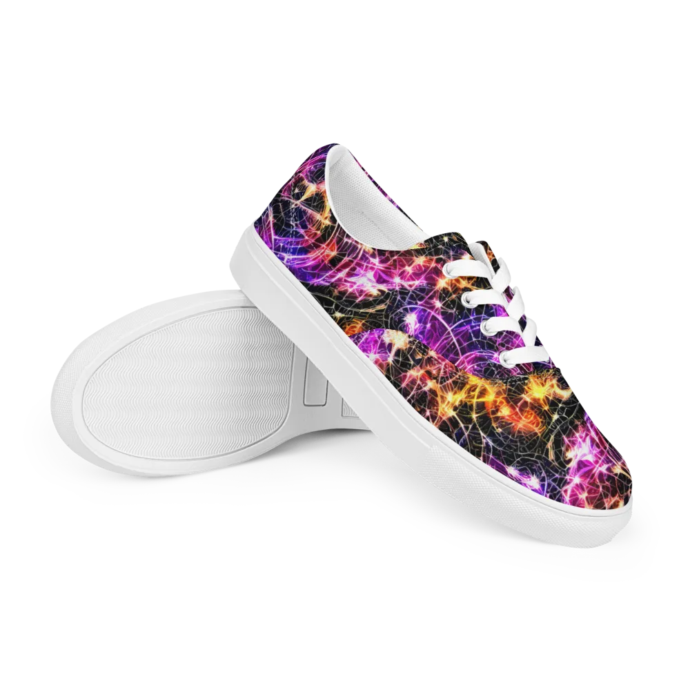 Ember Network on Men's Lace-Up Canvas Shoes — Right Front