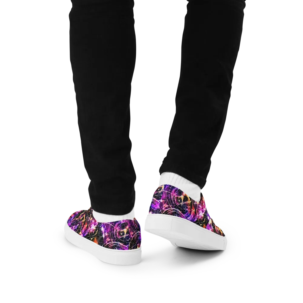 Ember Network on Men's Lace-Up Canvas Shoes — Back