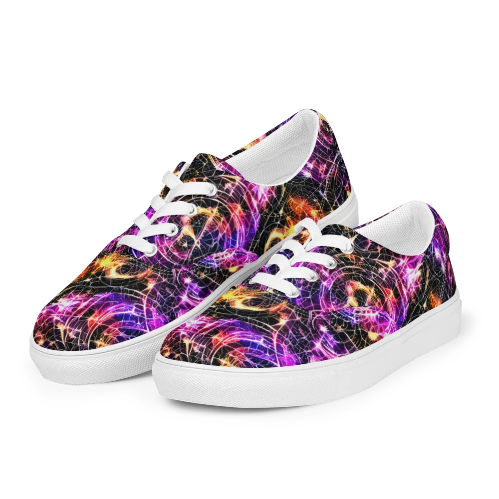 Ember Network on Men's Lace-Up Canvas Shoes — Left Front